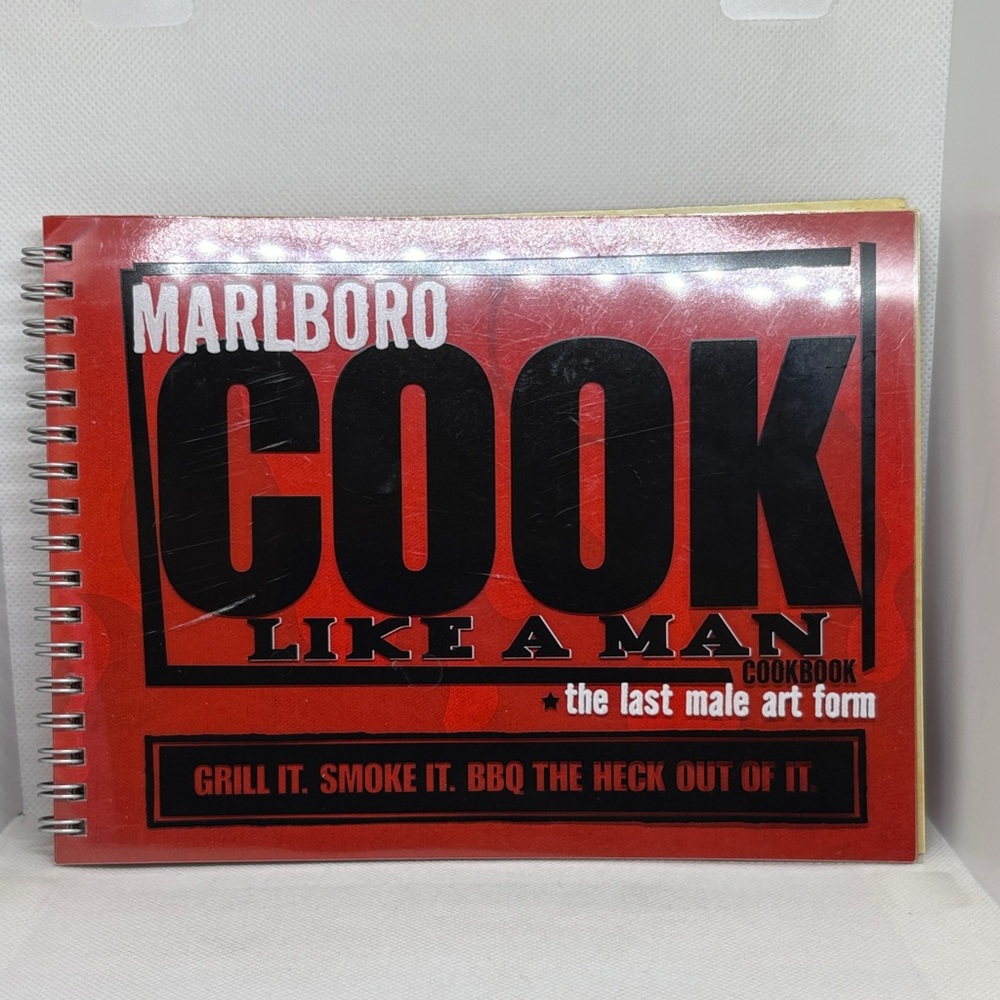 Marlboro Cook Like a Man Cookbook - Red and Black Cover 6x8